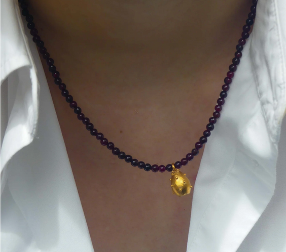 Figa de Moro Garnet Necklace