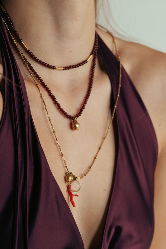 Smyrna Necklace | Natural Garnet